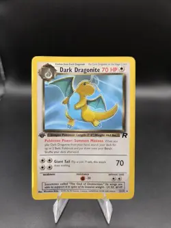 Dark Dragonite 1st Edition Team Rocket 22/82 NON HOLO WOTC Pokemon Card - Image 1