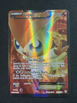Pokemon TCG Victini EX Full Art Ultra Rare Holo Card Plasma Storm 131/135 MP - Image 1
