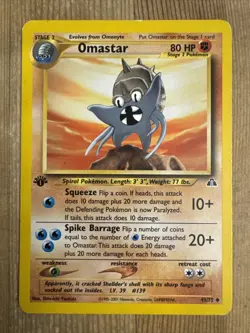 Omastar - 43/75 - 1st Edition Neo Discovery Set - Pokemon Card - HP - Image 1