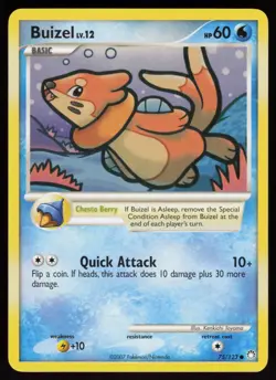 Buizel 75/123 Mysterious Treasures Kenkichi Toyama Art Pokemon TCG Card - Image 1