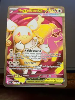 Pokemon TCG Mega Audino EX 253/217 Full Art Ultra Rare Near Mint Condition - Image 1