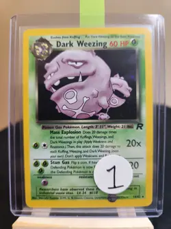 Dark Weezing 14 Team Rocket Holo Pokemon TCG LP 1 - Image 2