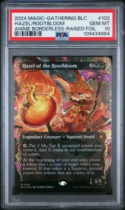 HAZEL OF THE ROOTBLOOM Bloomburrow Raised Foil Mythic PSA 10 MTG EDH - Image 1