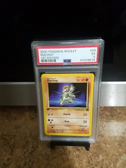 2000 Pokemon Rocket Machop 1st Edition Psa 5 - Image 1