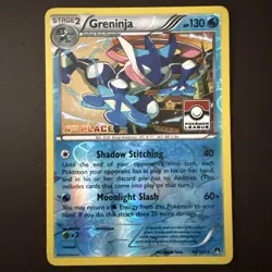 Pokemon Greninja 40/122 Reverse Holo Pokemon League Stamp 4th Place Winner - Image 2
