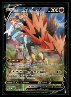 Pokemon TCG SWSH10: Astral Radiance Trainer Gallery #TG19/TG30 Galarian Zapdos V - Image 1