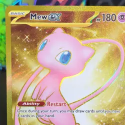Pokemon TCG Mew ex 205/165 Scarlet & Violet 151 Gold Full Art Holo Hyper Rare NM - Image 2