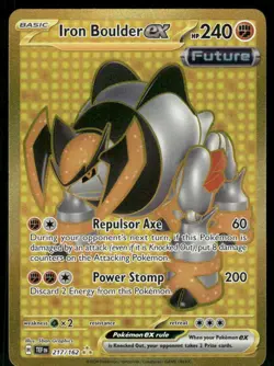 Iron Boulder ex - 217/162 Hyper Rare Holo NM Pokemon SV05: Temporal Forces - Image 1