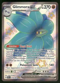 Glimmora ex 218/091 Shiny Ultra Rare Holo NM Pokemon SV: Paldean Fates - Image 1