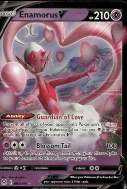 Enamorus V 082/196 Ultra Rare Holo NM Pokemon SWSH11: Lost Origin - Image 1