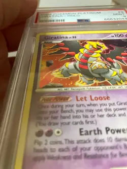 PSA 9 GIRATINA HOLO #9 2009 POKEMON PLATINUM swirl on left side under foot - Image 3