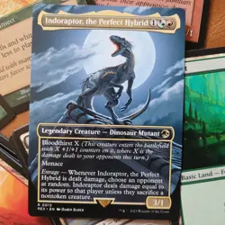 Jurassic Park GOBLINS indoraptor, 3/1 Jund Rare COMMANDER DECK MTG 100 Cards - Image 1