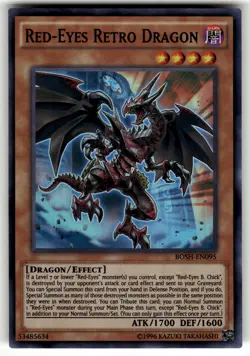 Red-Eyes Retro Dragon Super Rare BOSH-EN095 Breakers of Shadow NM - Image 1