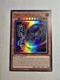 YuGiOh! Nibiru, the Primal Being RA05-EN094 STAMPED ART Rarity 5 - Image 1