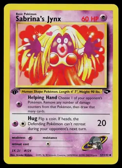 Pokemon Card - Sabrina's Jynx Gym Challenge 57/132 1st Edition - Image 1