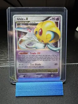 Uxie LV.X 146/146 Holo Pokemon Card – Legends Awakened (2008) LV.X (heavy Play) - Image 1