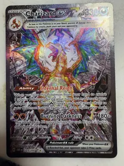 Pokemon TCG Charizard EX Sir Obsidian Flames 223/197 Full Art Secret Rare Card - Image 1