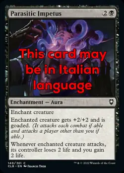 MTG 4x PARASITIC IMPETUS EXC - IMPETO PARASSITARIO 140 - CLB - MAGIC - Image 1