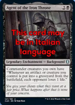 MTG AGENT OF THE IRON THRONE EXC - AGENTE DEL TRONO DI FERRO 107 - CLB - Image 1