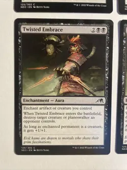 4x Mtg Kamigawa Neon Dynasty Twisted Embrace NM/M Magic The Gathering - Image 2