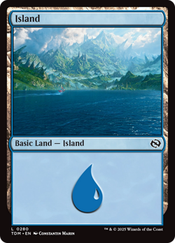 Island (0280) [Tarkir: Dragonstorm] Foil Near Mint - Image 1
