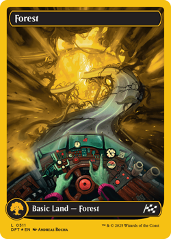 Forest (0511) (First-Place Foil) [Aetherdrift] Foil Near Mint - Image 1