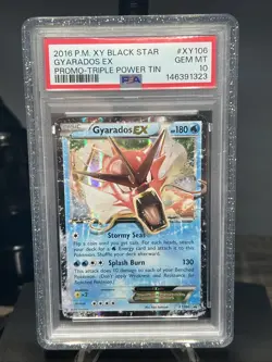 Pokemon Gyarados EX Triple Power Tin Holo Promo XY106 PSA 10 Gem Mint - Image 1