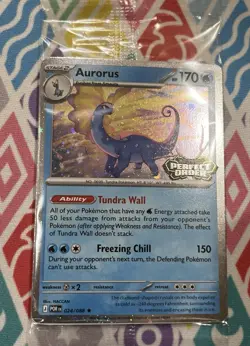 Aurorus 024/088 - Cosmo Holo - Pokemon Perfect Order Stamped Promo SEALED - Image 3
