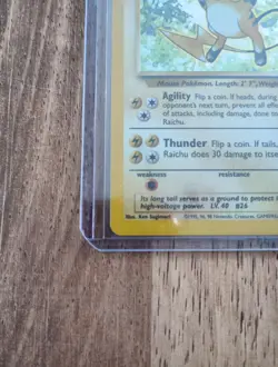 Pokemon TCG Raichu Base Set 14/102 Holo 1999-2000 Wizards Base Set Copyright... - Image 4