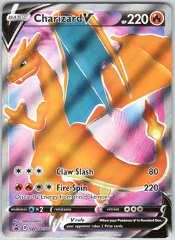 Charizard V SWSH050 Holo Promo Sword & Shield Promo Pokemon DMG - Image 1