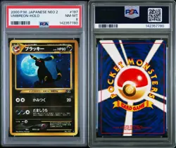 2000 Pokemon Japanese Neo 2 Umbreon Holo #197 PSA 8 NM-MT Fresh Cert - Image 1