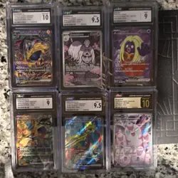 Pokemon CGC Graded Holo Lot of 6 Houndstone Jynx Wigglytuff Zacian 2023 - Image 1