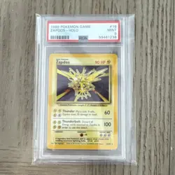 Pokemon Zapdos Holo Rare 16/102 Base Set English 1999 PSA 9 90 HP - Image 1