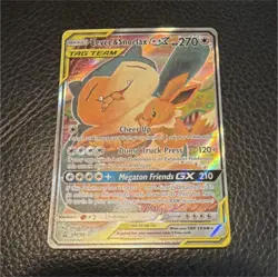 Pokemon TCG Eevee & Snorlax GX SM169 TAG TEAM Promo Holo English Basic 270 HP - Image 1