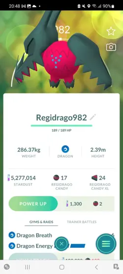 Pokemon Go Legendary Regidrago 982 CP ( Normal ) - Image 1