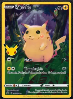 Pikachu 005/025 Holo R Celebrations Pokemon NM/M - Image 1