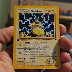 Lt. Surge's Electabuzz Gym Heroes 1st Edition Holo Rare 006/132 70 HP Pokemon C… - Image 1