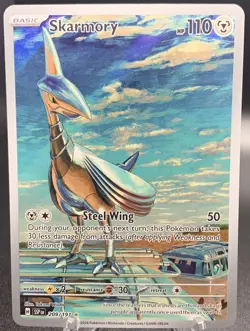 Skarmory 209/191 Holofoil Illustration - Pokemon Rare Surging Sparks NM Full Art - Image 1