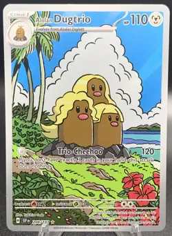 Alolan Dugtrio 208/191 Illustration Rare Pokemon Surging Sparks NM IR Full Art - Image 1