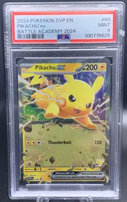Pikachu ex 106 PSA 9 Mint Black Star Promo (Pikachu 60) - Pokemon Battle Academy - Image 1