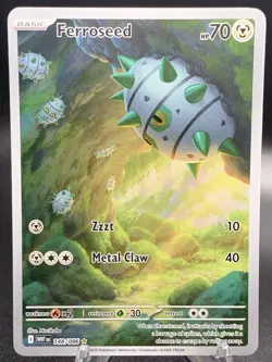 Pokemon Ferroseed 148/086 Illustration Rare White Flare TCG NM IR Full Art Holo - Image 1