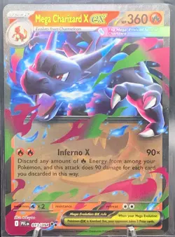 Mega Charizard X ex 013/094 ME02 Phantasmal Flames - Pokemon Double Rare Holo NM - Image 2