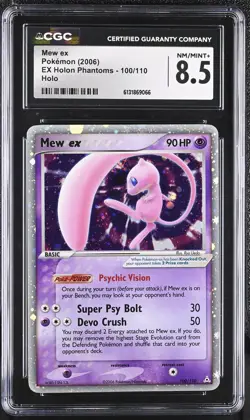 CGC 8.5 NM/MINT+ Mew EX 100/110 EX Holon Phantoms Holo Pokemon Card - Image 1