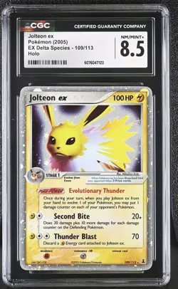 CGC 8.5 Jolteon ex 2005 EX Delta Species 109/113 Holo Pokemon Card - Image 1