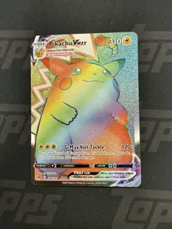 Pokemon Pikachu Vmax 188/185 Vivid Voltage SWSH NM 2020 Secret Rare Rainbow Card - Image 1
