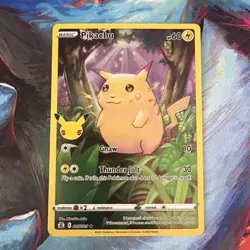 Pikachu 5/25 Pokemon Celebrations 25th Anniversary Set Full Art Card - Image 1