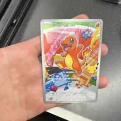 Pokemon Charmander Stamped Full Art Holo Basic Card 80 HP Ember 2021 - Image 1