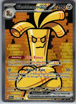 Gholdengo ex 252/182 SIR SV04: Paradox Rift - Pokemon Card - NM - Image 1