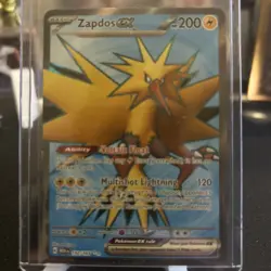 [ NM ] Pokemon Zapdos ex 192/165 SV151 Ultra Rare Full Art Holo Pokemon Card - Image 1