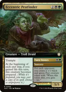 x1 Eccentric Pestfinder - Extended Art R MTG Commander: Secrets of Strixhaven M/ - Image 1